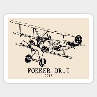 Fokker Dr.I World War I Fighter Plane Sticker